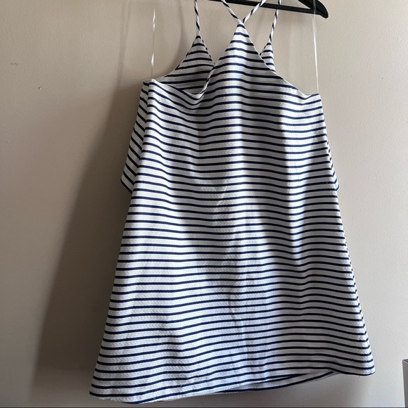 Blue Anthropologie A'hoy Striped Small Short Casual Dress - Picture 2 of 11